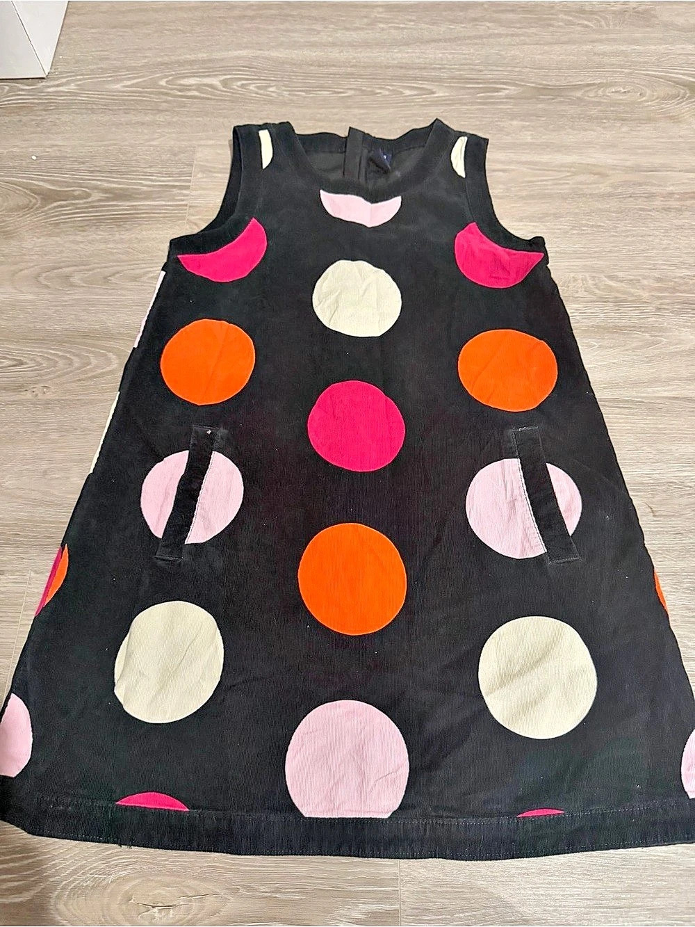 Gap Girls 3T Polka Dot Dress in Black & Pink